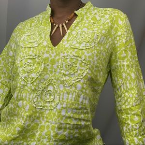 Green 100% Linen Top